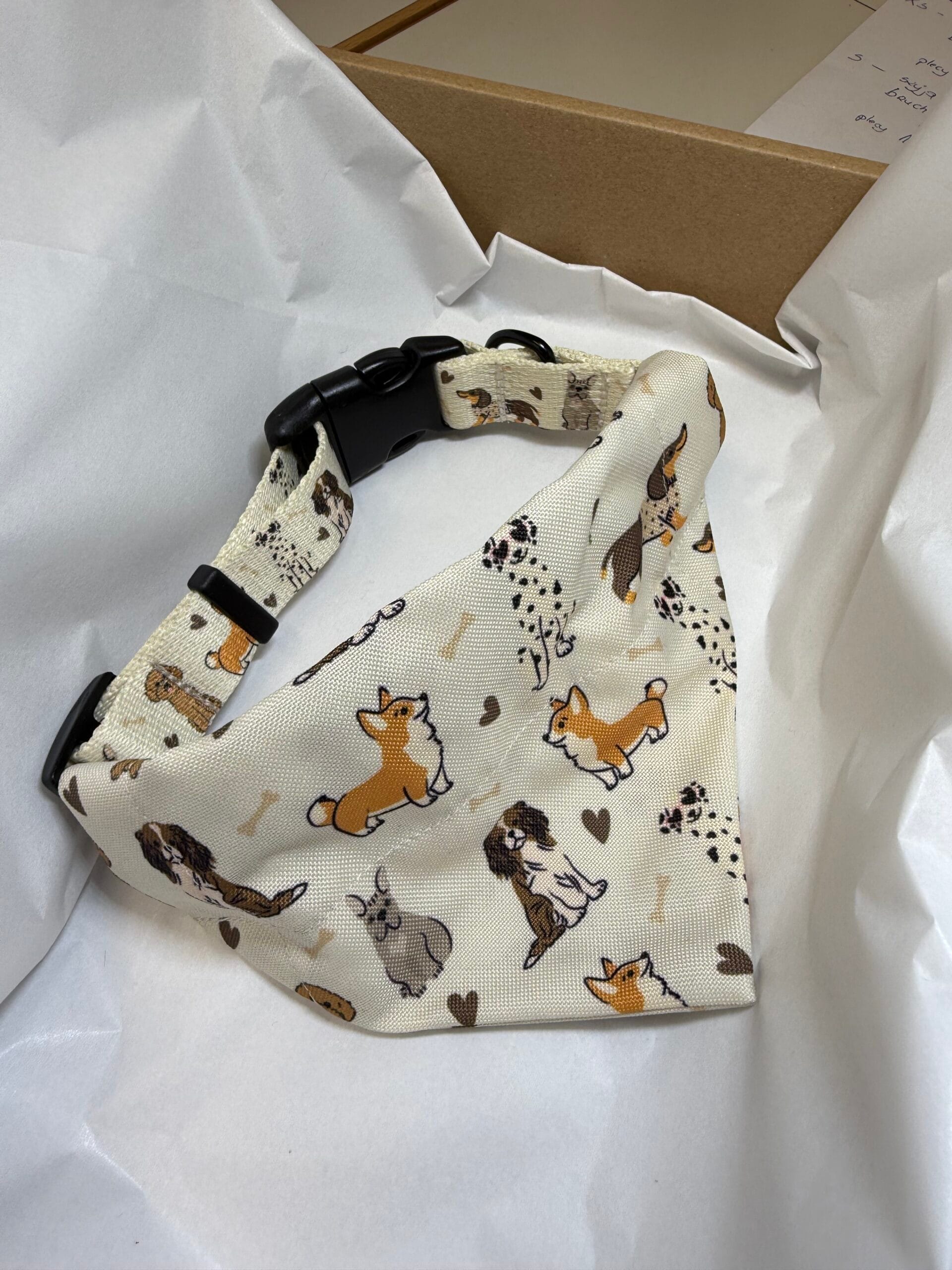 Obroża “ Woof” (M/2,5CM) + Apaszka