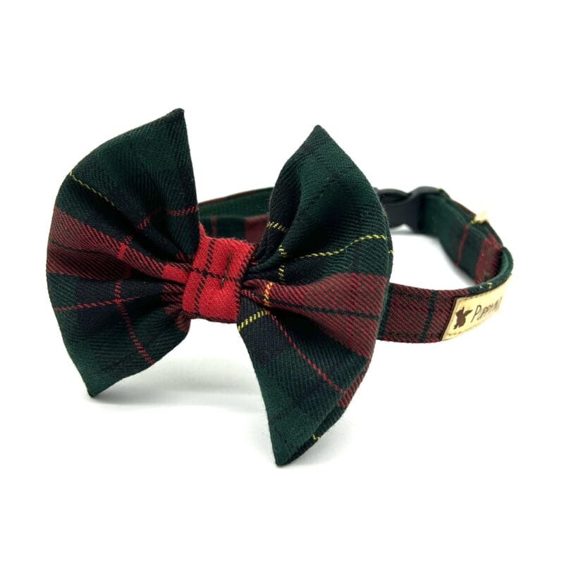 Muszka Dekoracyjna Zielona Kratka (M/1,5CM)