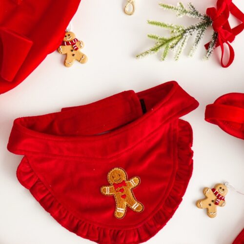 świąteczna apaszka dla psa z pierniczkiem puppymour