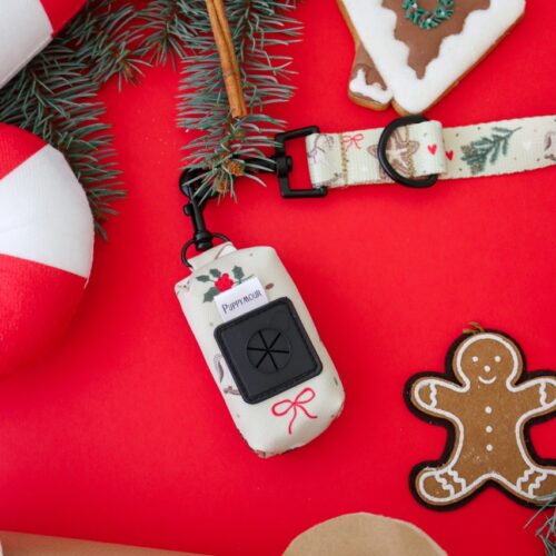 Etui na kupoworki Beige Winter dla psów – widok ogólny