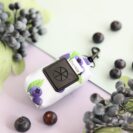 Etui na woreczki na psie kupy z kolekcji Blueberry Milk Shake od Puppymour – fioletowe z nadrukiem borówek