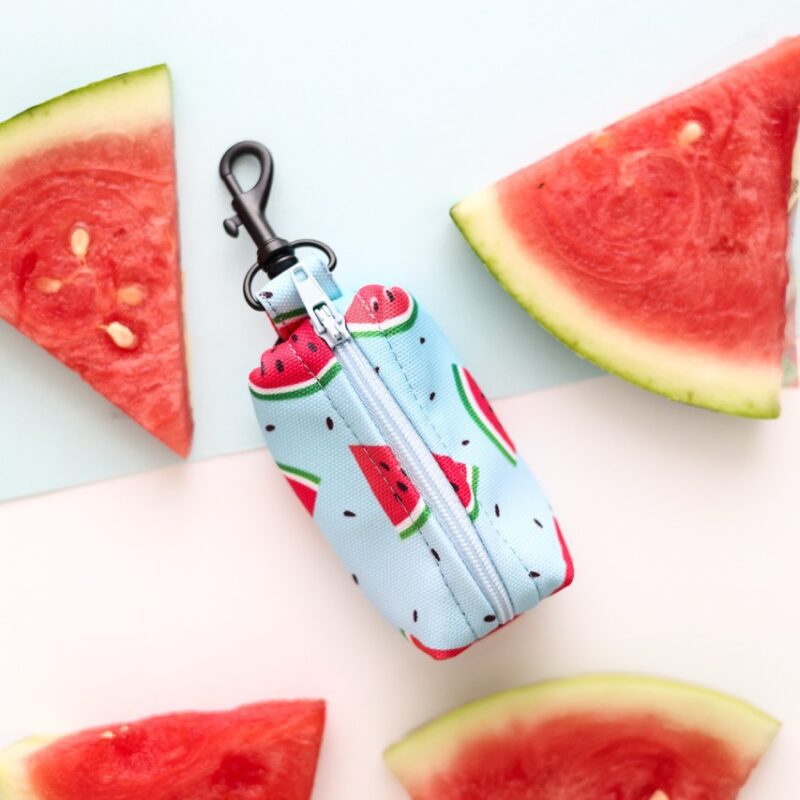 Miniaturowe etui na kupoworki z motywem arbuzowym – Watermelon Blue