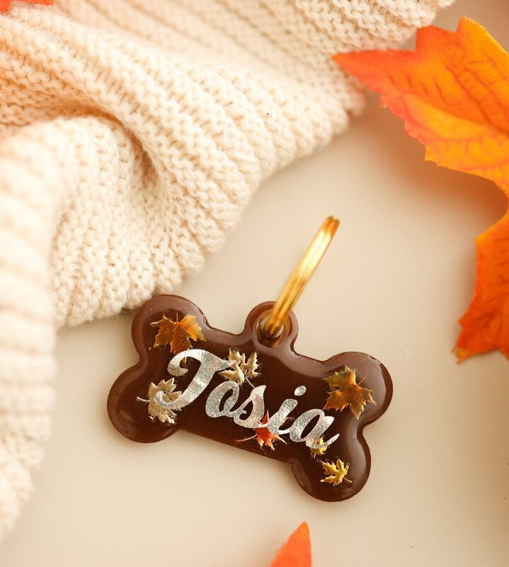 adresówka Brown Autumn w jesienny wzór – Puppymour