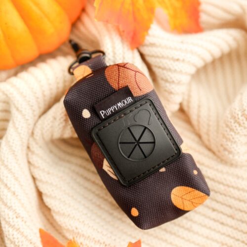 etui na kupoworki Brown Autumn w jesienny wzór – Puppymour