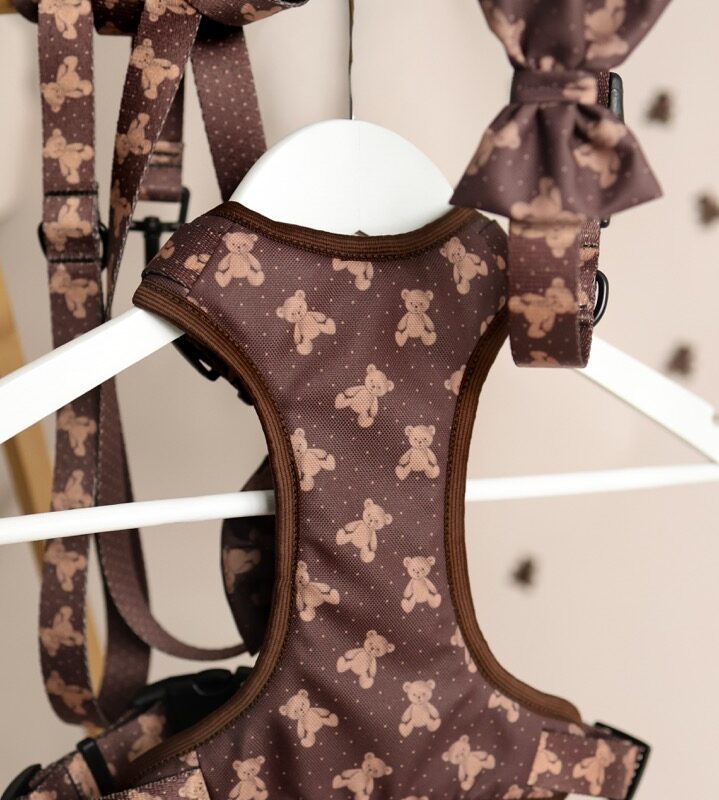 bezuciskowe szelki dla psa brown teddy bear puppymour